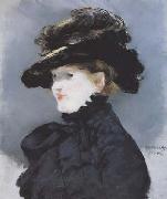 Edouard Manet Mery Lauent au chapeau noir Pastel (mk40) oil painting reproduction